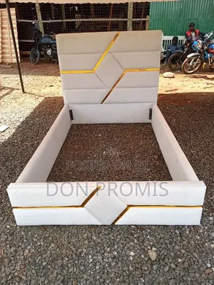 Cream One and Half Bed Frame for Sale