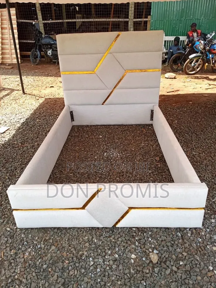 Cream One and Half Bed Frame for Sale