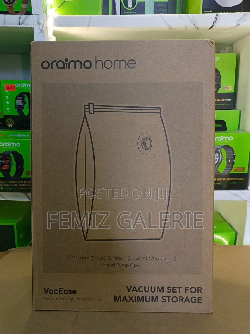 Oraimo Vacease Compact Durable Vacuum Storage Bags-6 Pcs