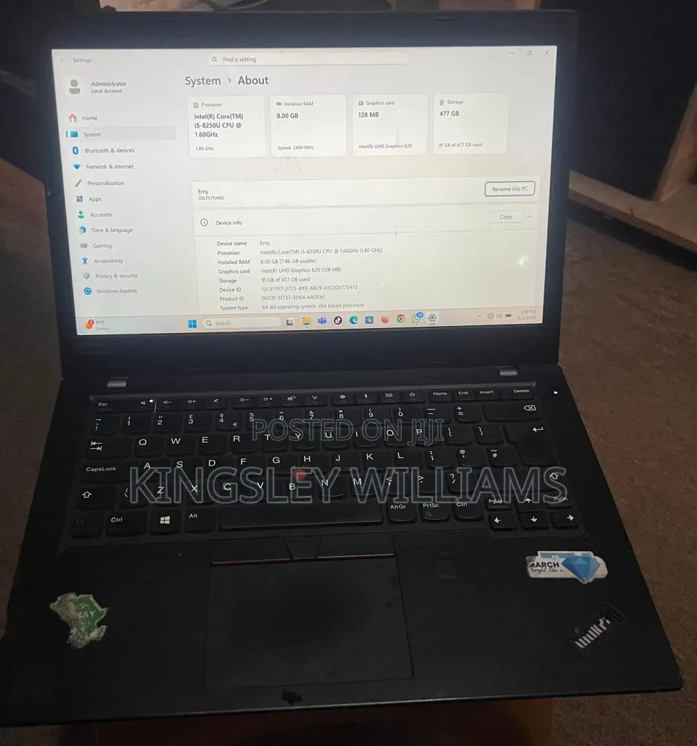 Laptop Lenovo ThinkPad T490s 8GB Intel Core i5 HDD 500GB