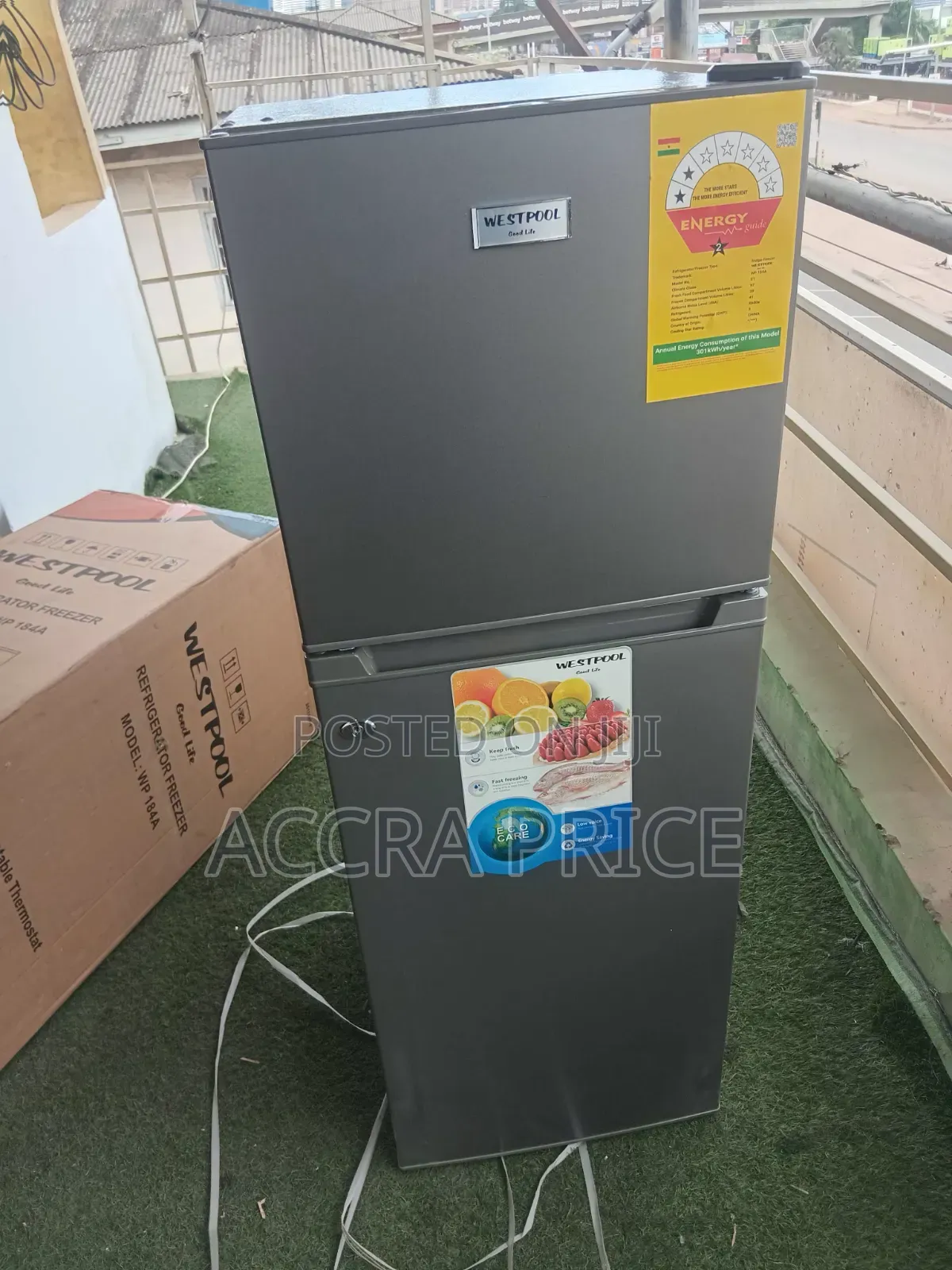 Westpool Eco Friendly 2-Door Fridge for Home