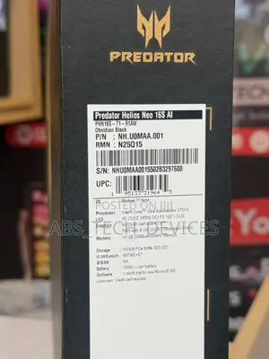 New Laptop Acer Predator Helios 16 AI 16GB Intel Core Ultra 9 SSD 1T