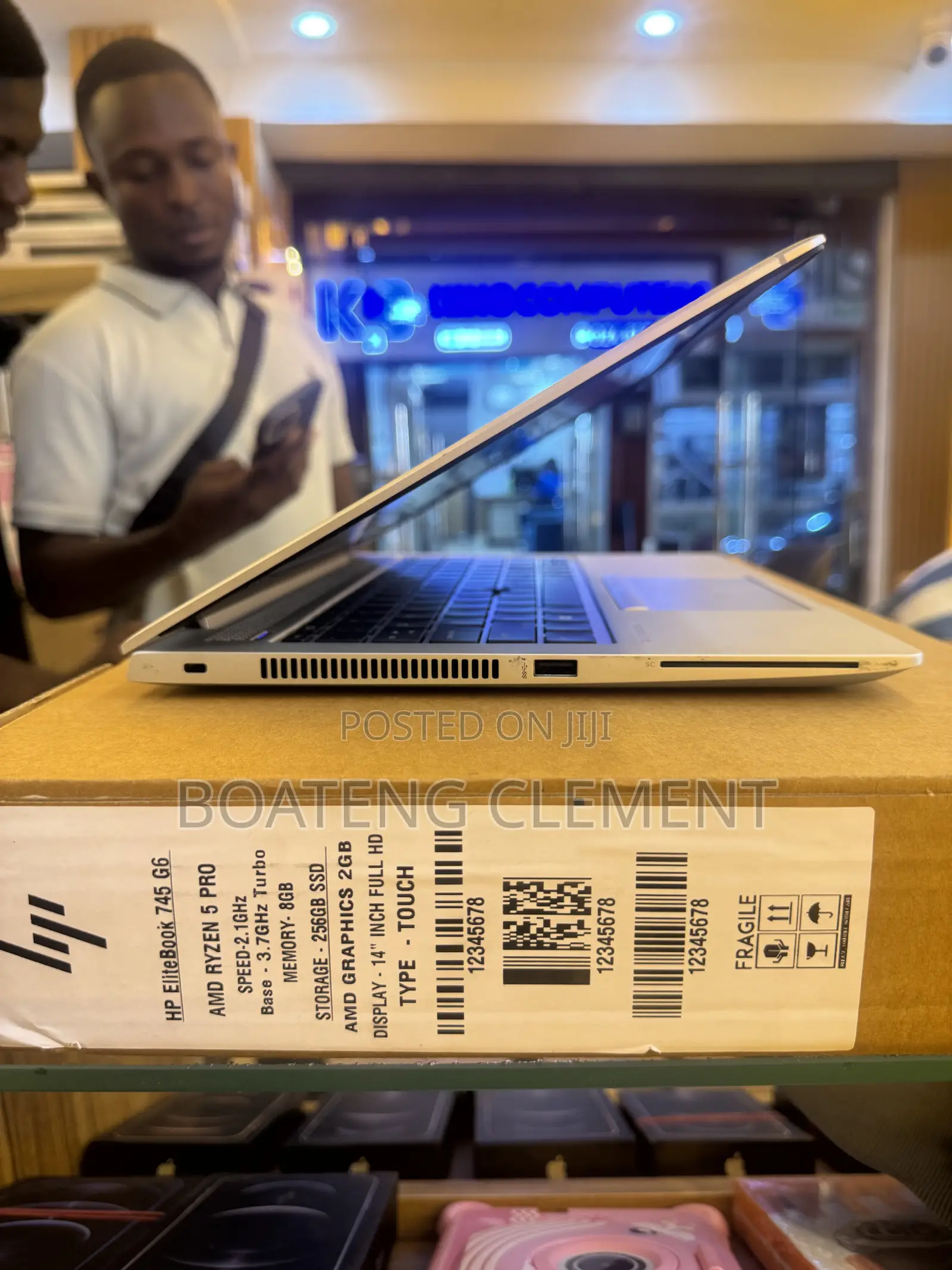 New Laptop HP EliteBook 745 G6 8GB AMD Ryzen 5 HDD+SSD 256GB