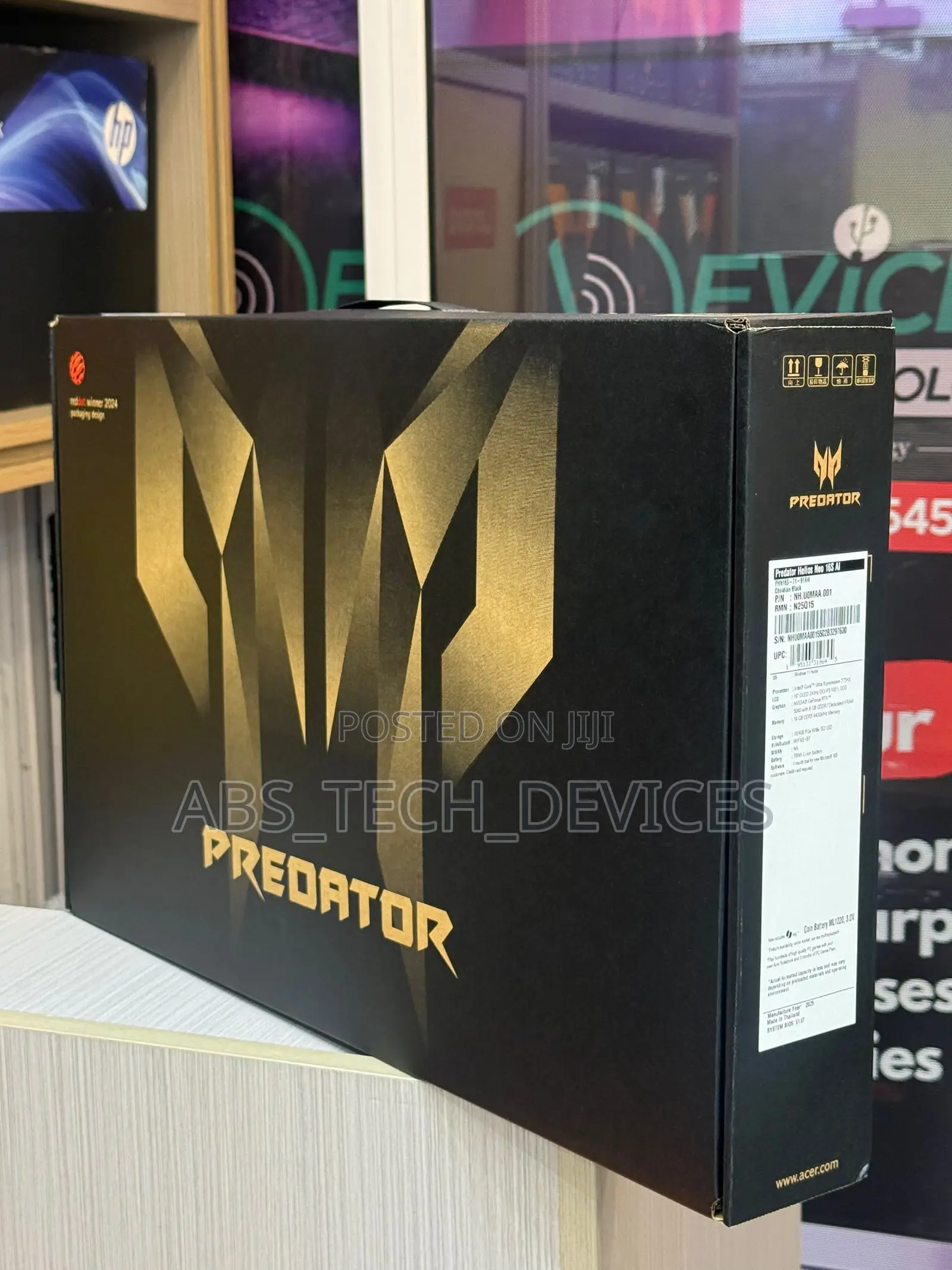 New Laptop Acer Predator Helios 16 AI 16GB Intel Core Ultra 9 SSD 1T