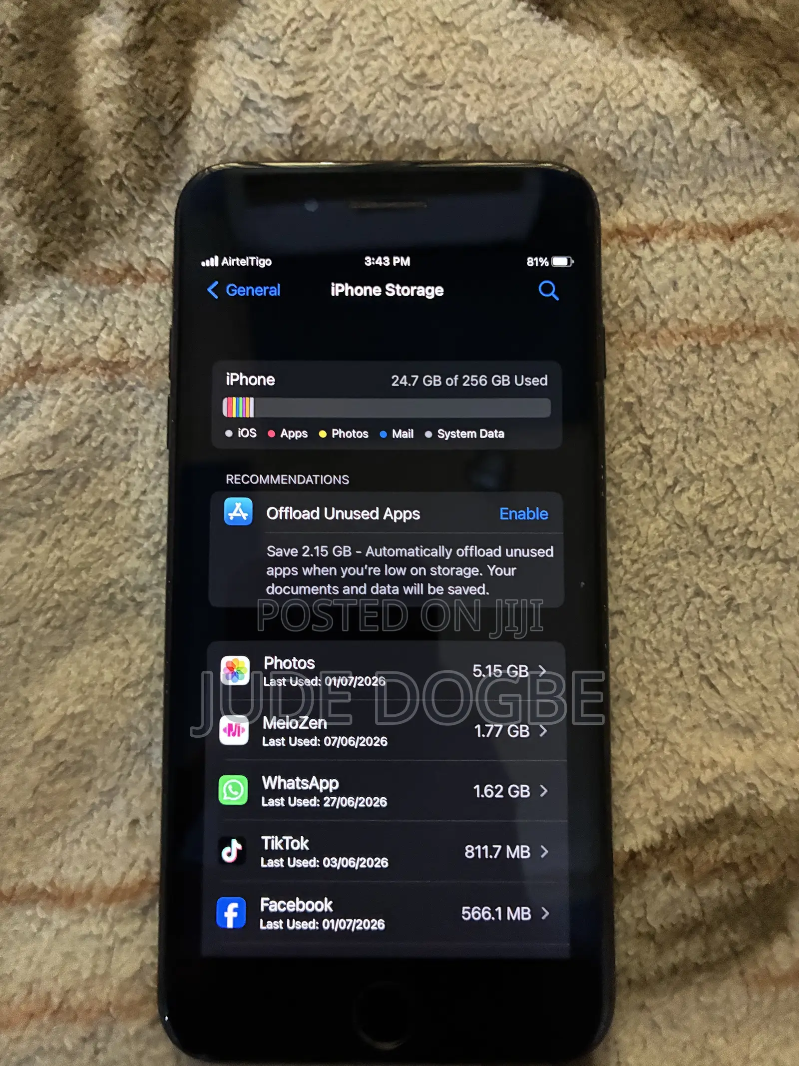 Apple iPhone 7 Plus 256 GB Black
