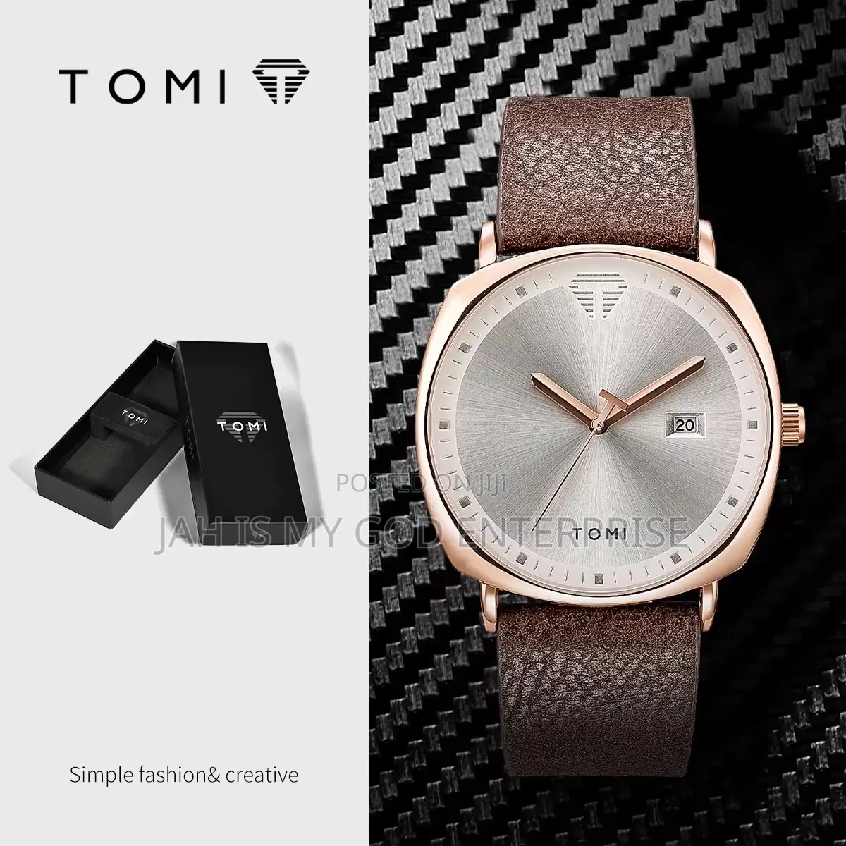 Tomi Mens Luxury Business Leather Watch