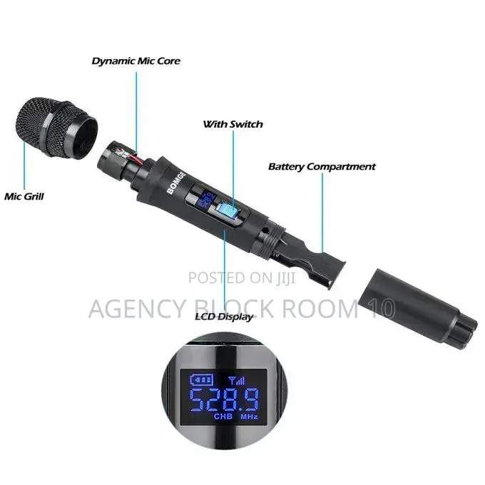 Bomge V410 4 Channel Dynamic Wireless Microphone System