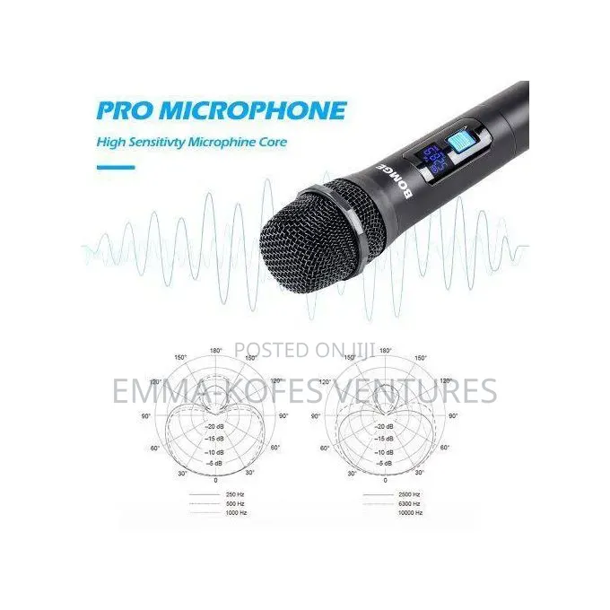 Bomge V410 4 Channel Dynamic Wireless Microphone System