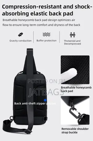 Golden Wolf Sling Chest Crossbody Waterproof Bag (Free Delivery)