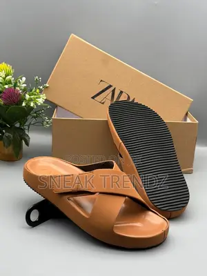 Zara Sandals Suede Brownstone