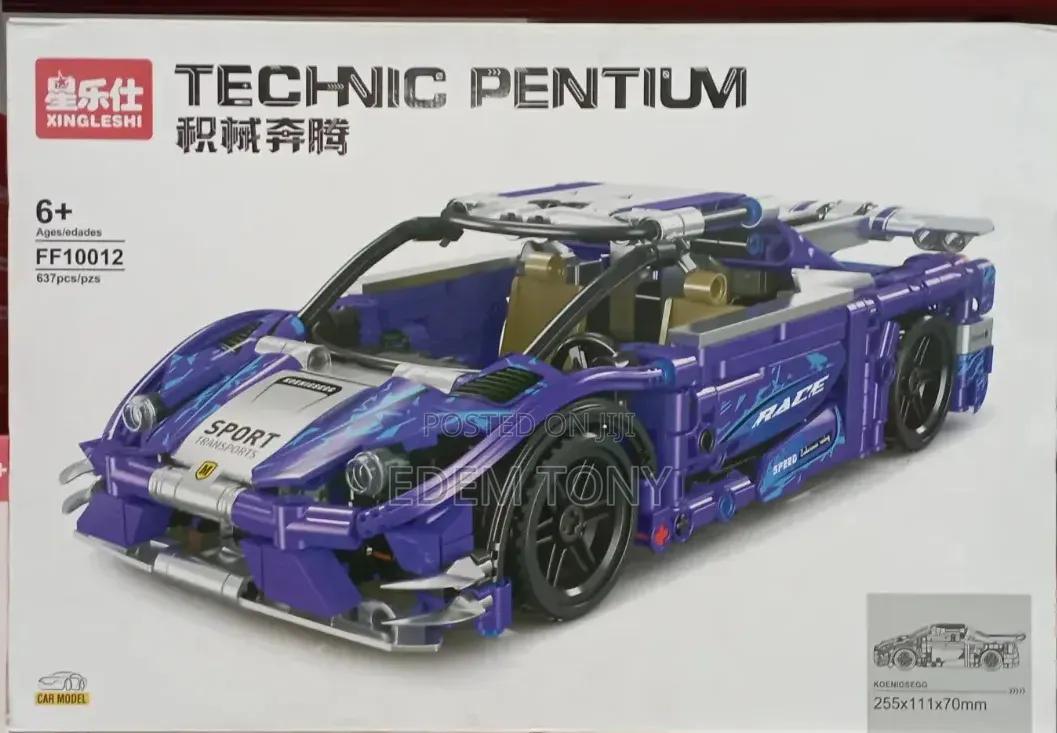 Jie Star Technic Pentium Purple Sports Car Model