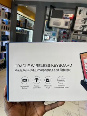 Cradle Wireless Keyboard for iPad, Smartphone Tablets