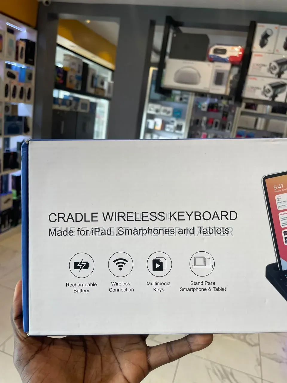 Cradle Wireless Keyboard for iPad, Smartphone Tablets