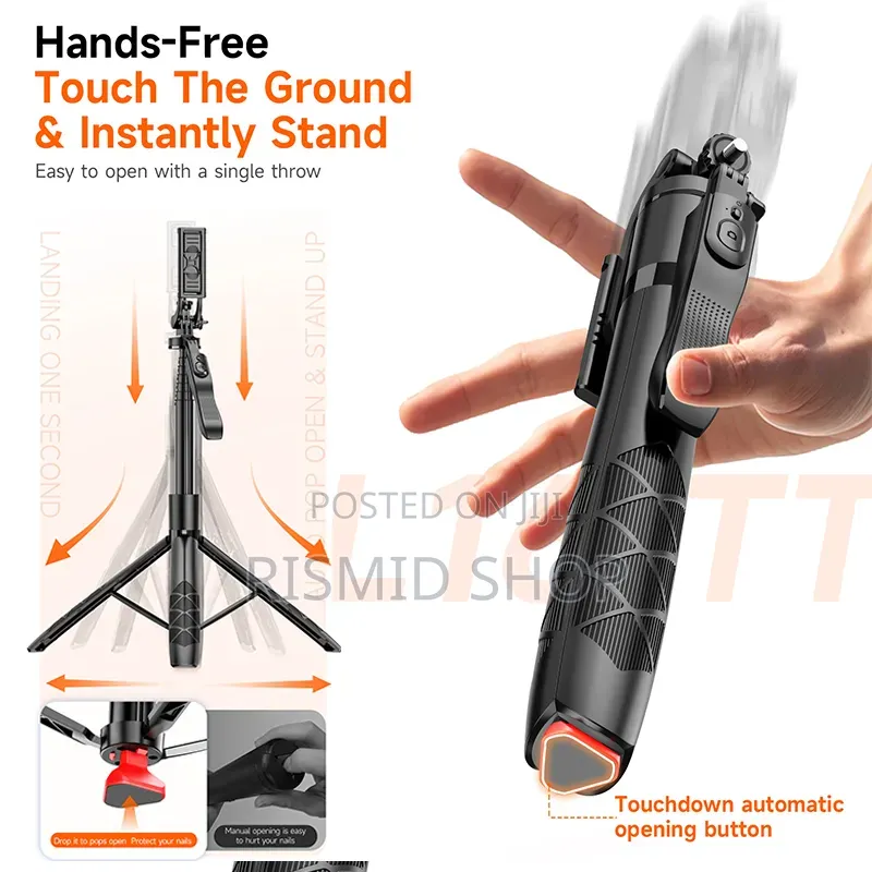 L16-Tt Automatic Pop-Up Selfie Stick Auto-Open Phone Tripod Stand