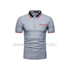 Men's Polo Shirt Embroidery T-Shirt Casual Office Can Stand Up Collar