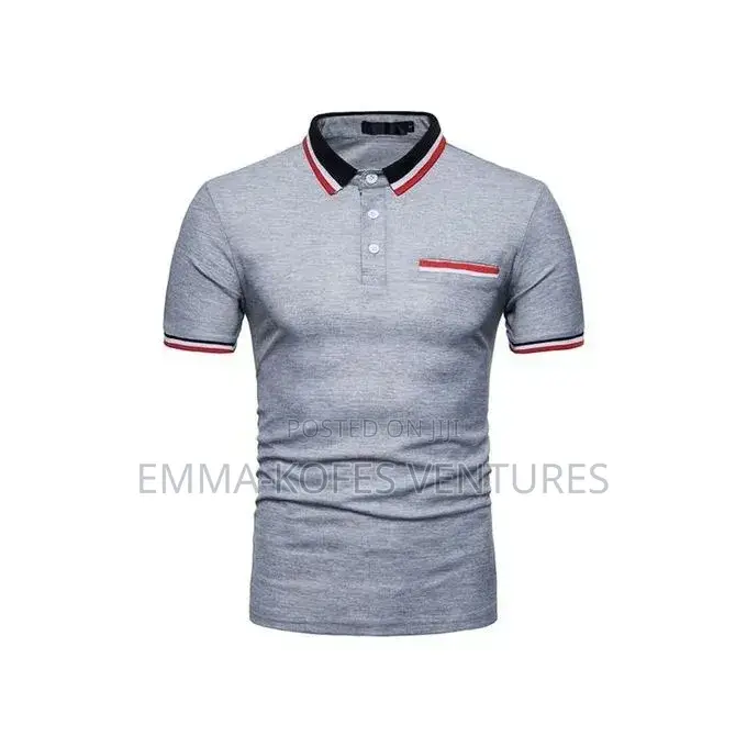 Men's Polo Shirt Embroidery T-Shirt Casual Office Can Stand Up Collar