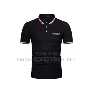 Men's Polo Shirt Embroidery T-Shirt Casual Office Can Stand Up Collar