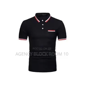 Men's Polo Shirt Embroidery T-Shirt Casual Office Can Stand Up Collar
