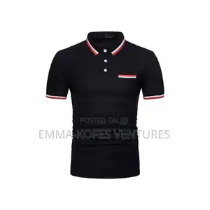 Men's Polo Shirt Embroidery T-Shirt Casual Office Can Stand Up Collar