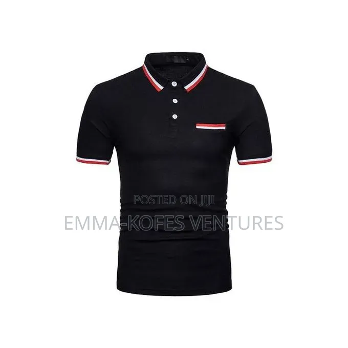 Men's Polo Shirt Embroidery T-Shirt Casual Office Can Stand Up Collar