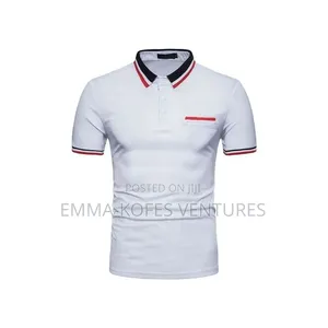 Men's Polo Shirt Embroidery T-Shirt Casual Office Can Stand Up Collar
