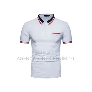 Men's Polo Shirt Embroidery T-Shirt Casual Office Can Stand Up Collar