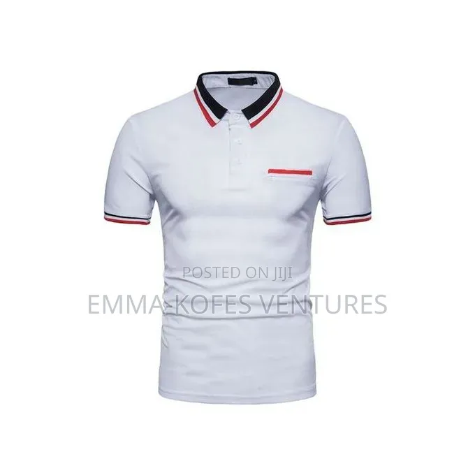 Men's Polo Shirt Embroidery T-Shirt Casual Office Can Stand Up Collar