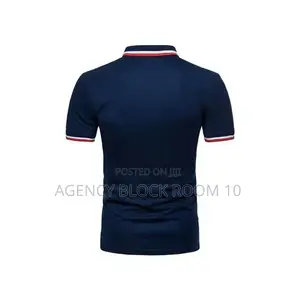 Men's Polo Shirt Embroidery T-Shirt Casual Office Can Stand Up Collar