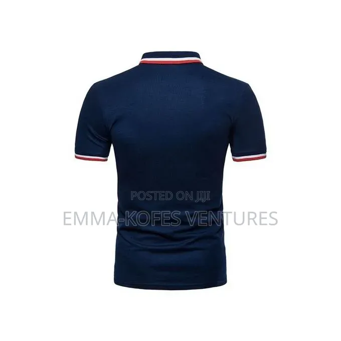 Men's Polo Shirt Embroidery T-Shirt Casual Office Can Stand Up Collar