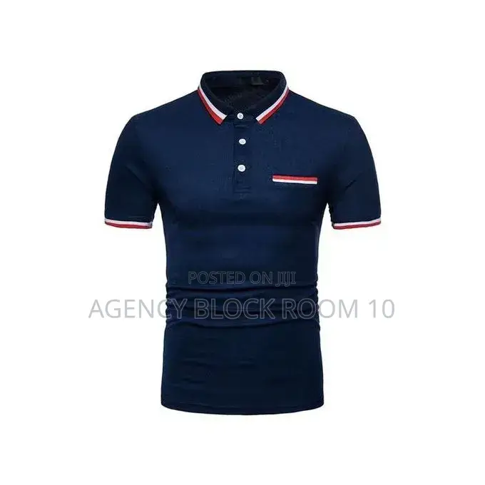 Men's Polo Shirt Embroidery T-Shirt Casual Office Can Stand Up Collar