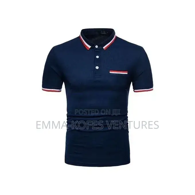 Men's Polo Shirt Embroidery T-Shirt Casual Office Can Stand Up Collar