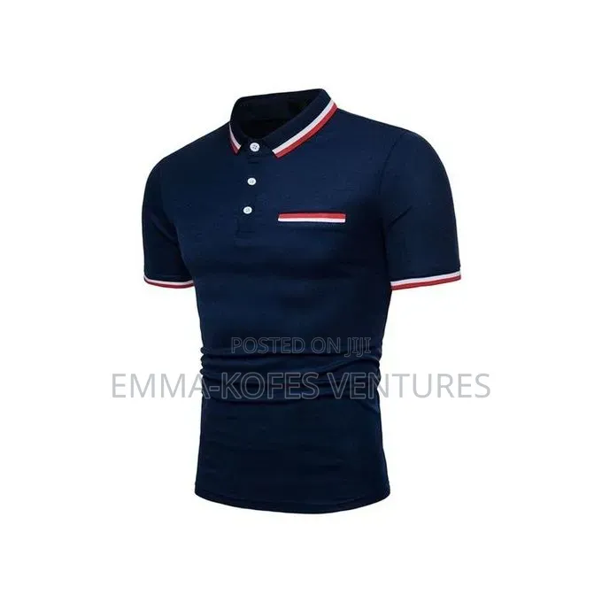 Men's Polo Shirt Embroidery T-Shirt Casual Office Can Stand Up Collar