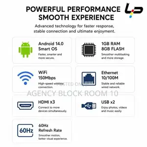 Smart Tv 32 , Android 14.0 , 1+8g, Frameless , Hd, Wifi, 2 Hdmi 2 Usb