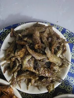 Fried Gborvilolo, Tilapia And Shrimps