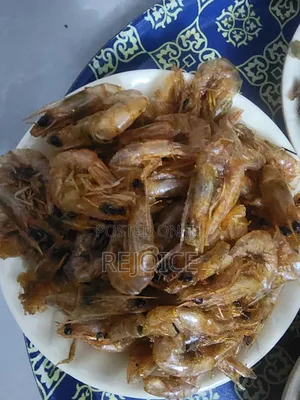 Fried Gborvilolo, Tilapia And Shrimps