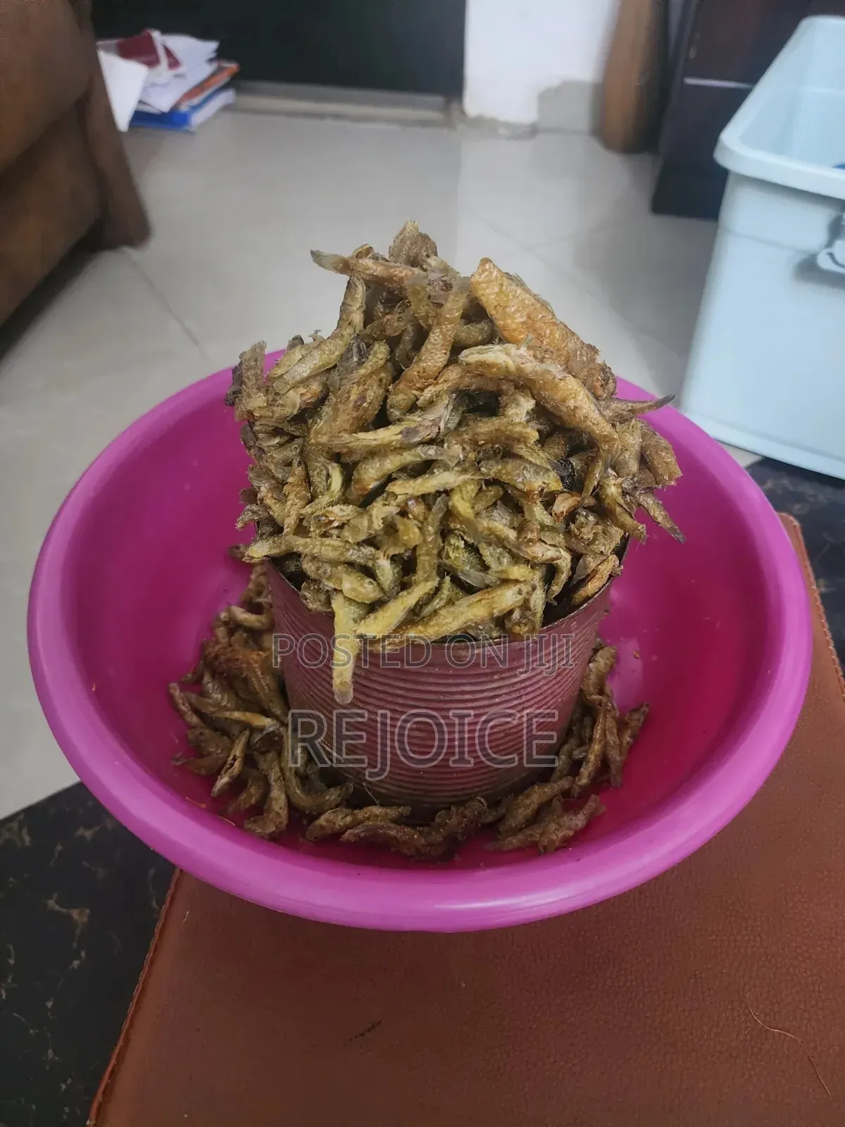 Fried Gborvilolo, Tilapia And Shrimps