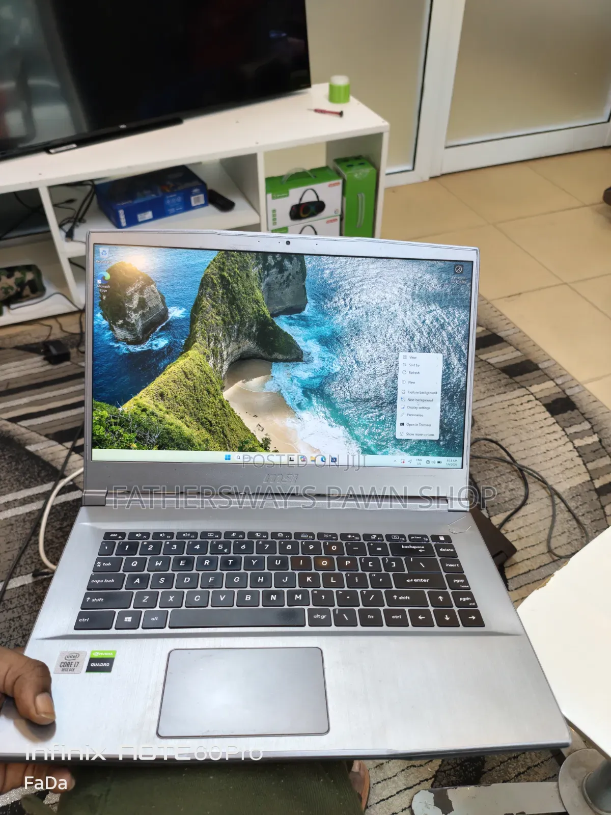 Laptop MSI P65 Creator 16GB Intel Core i7 SSD 512GB