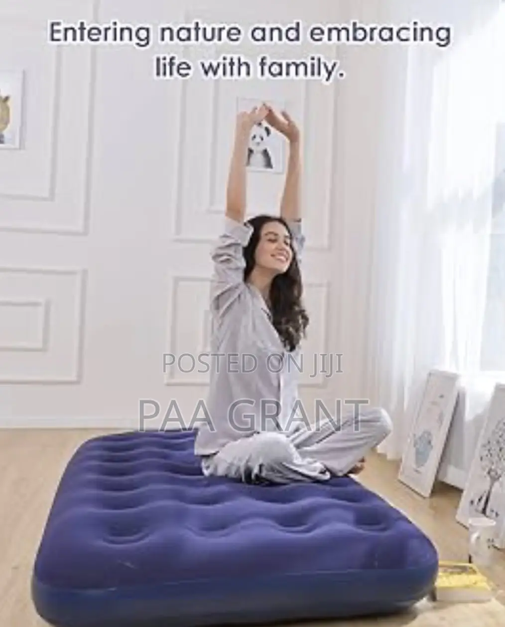 Reset ,Relax Anywhere ,Inflatable Air Mattress Plus Free Pump