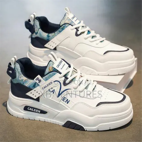 Aidailu Men's Breathable Sneakers - White