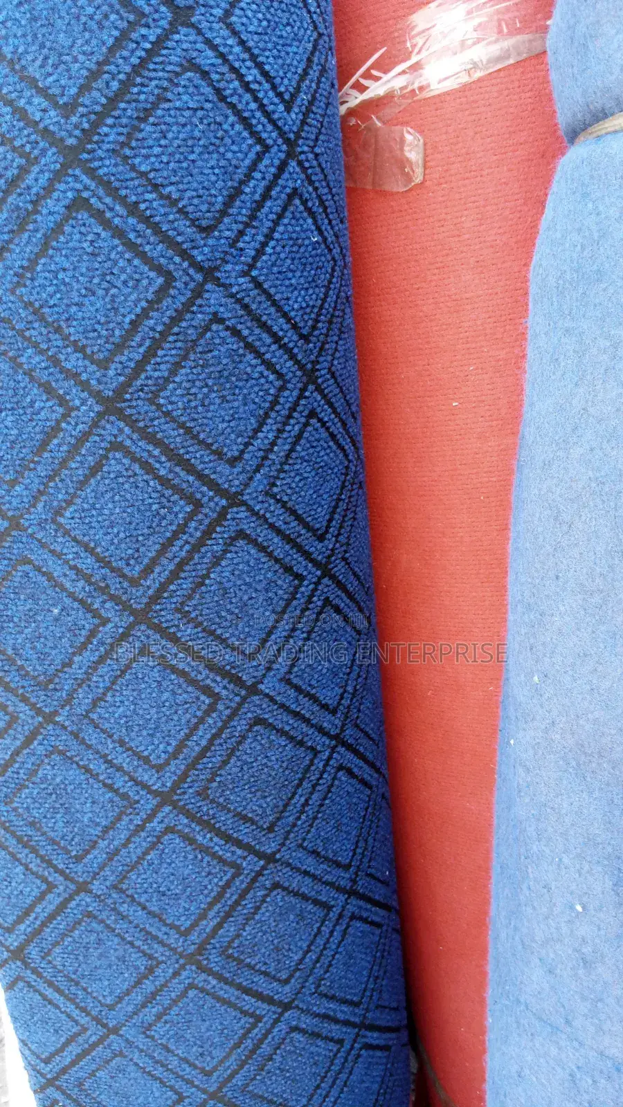 Blue Carpet With Design for Room, Church, Platforms and All Activities