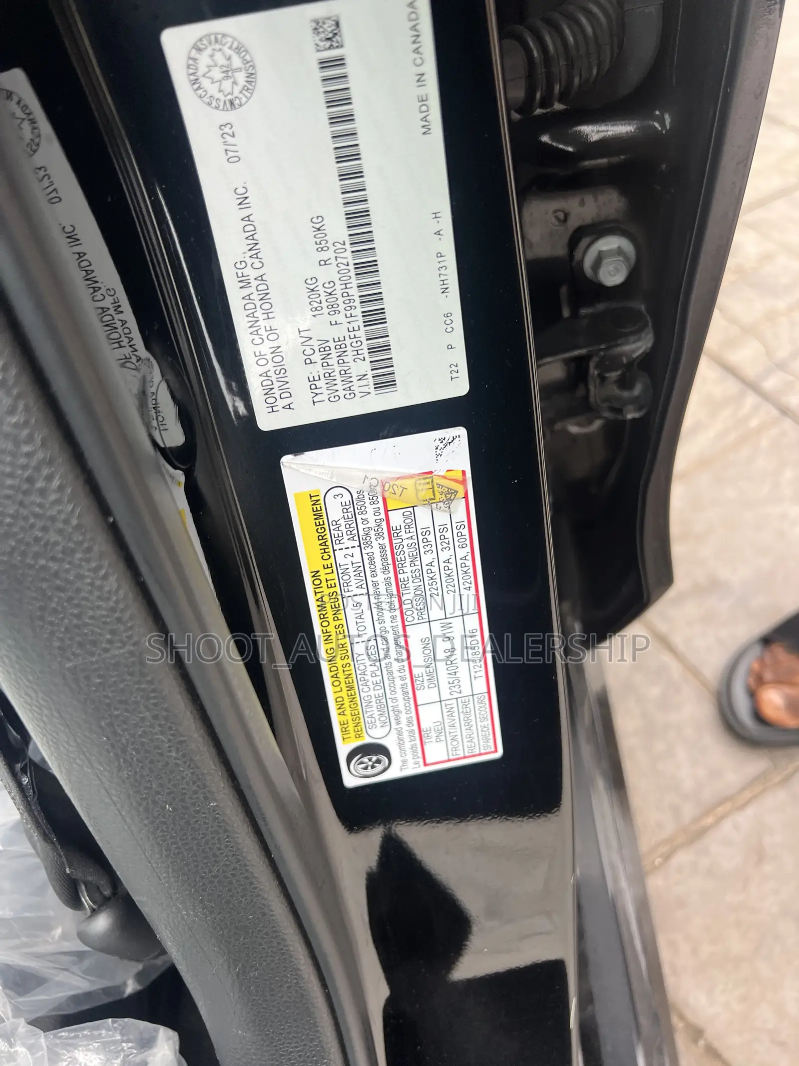 Honda Civic Touring CVT 2023 Black