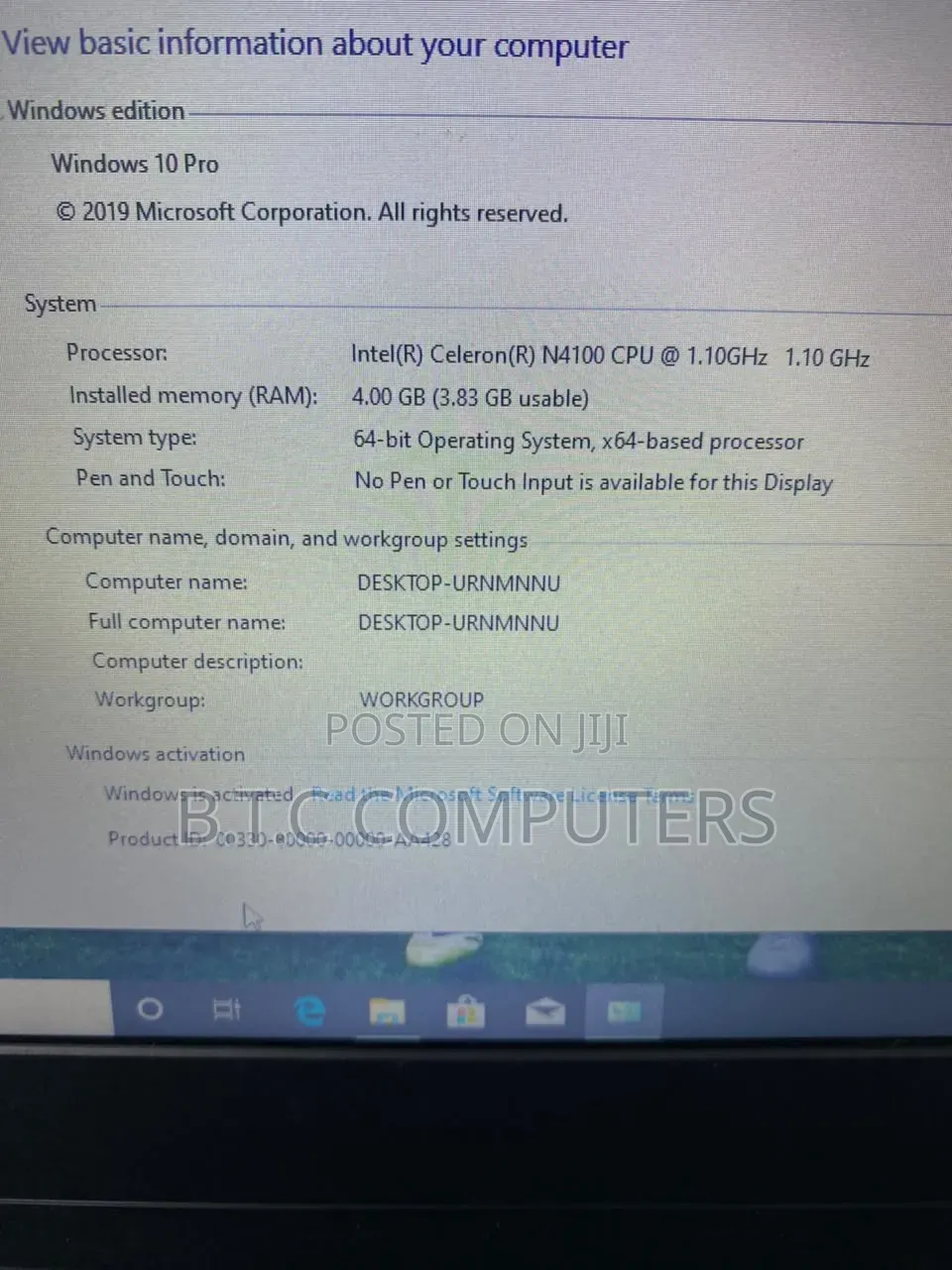 Laptop Lenovo ThinkPad 11e 4GB Intel Pentium SSD 128GB