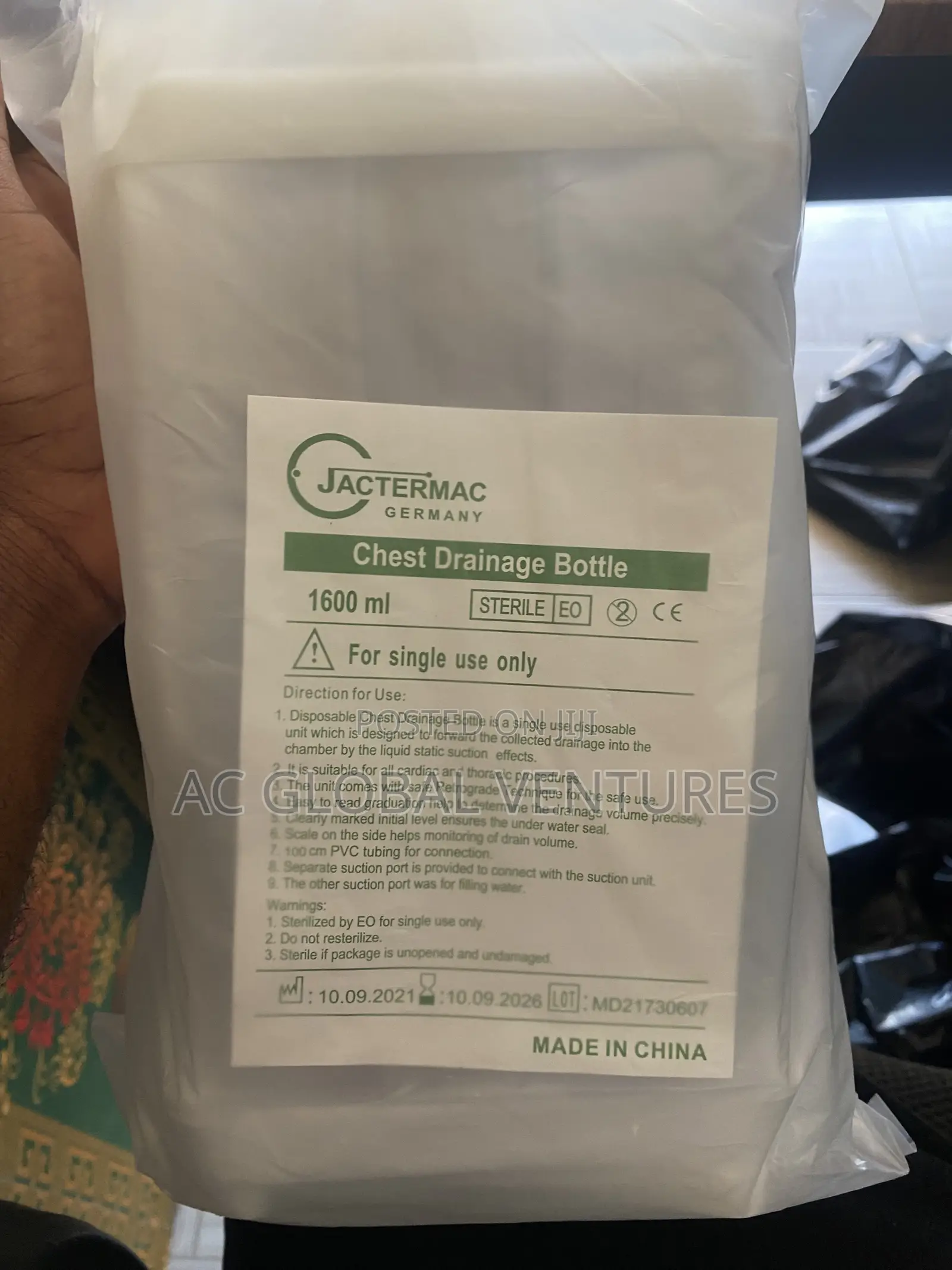 Chest Tube Bottle