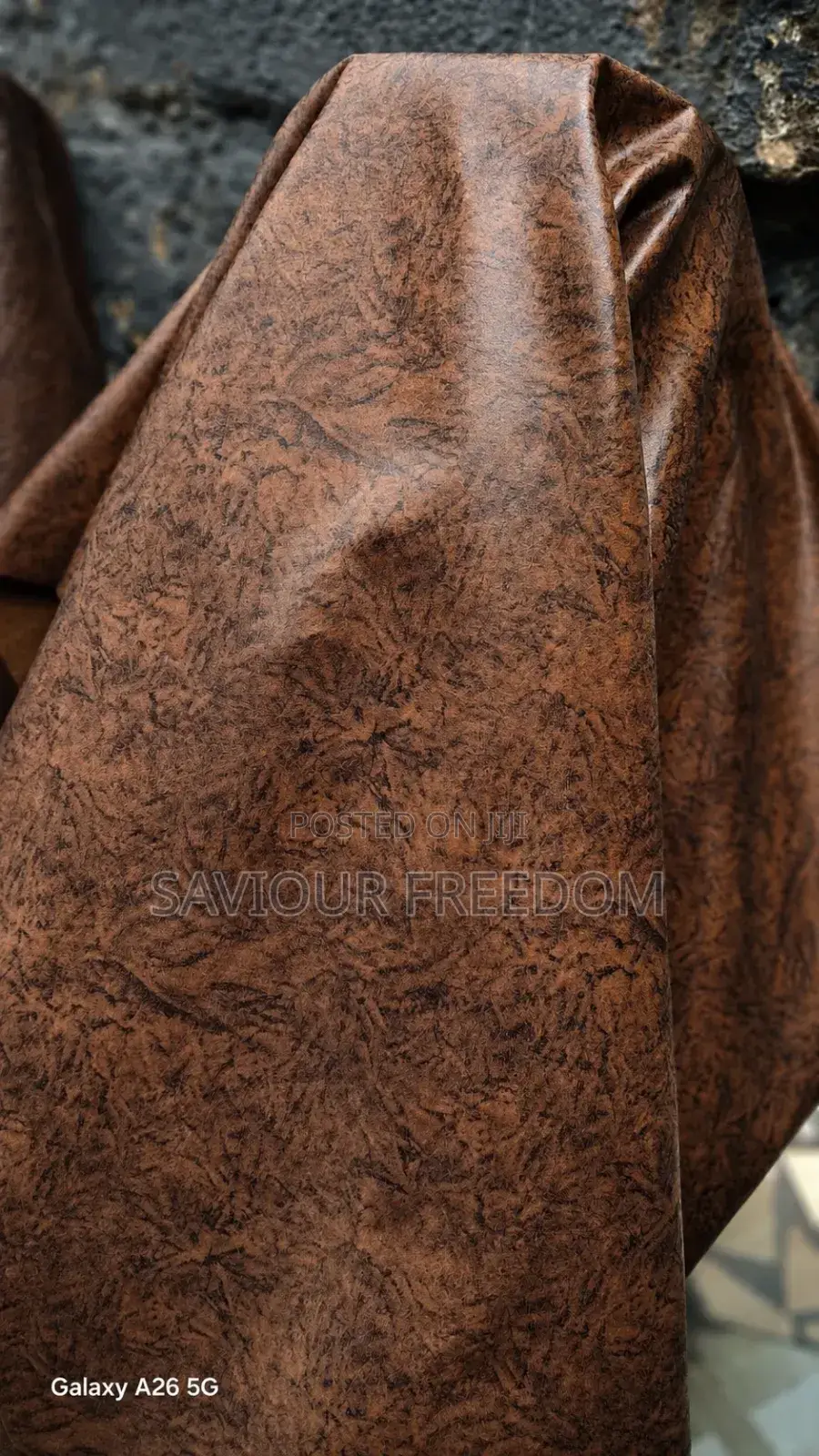 Premium Vintage Leather Upholstery Fabric