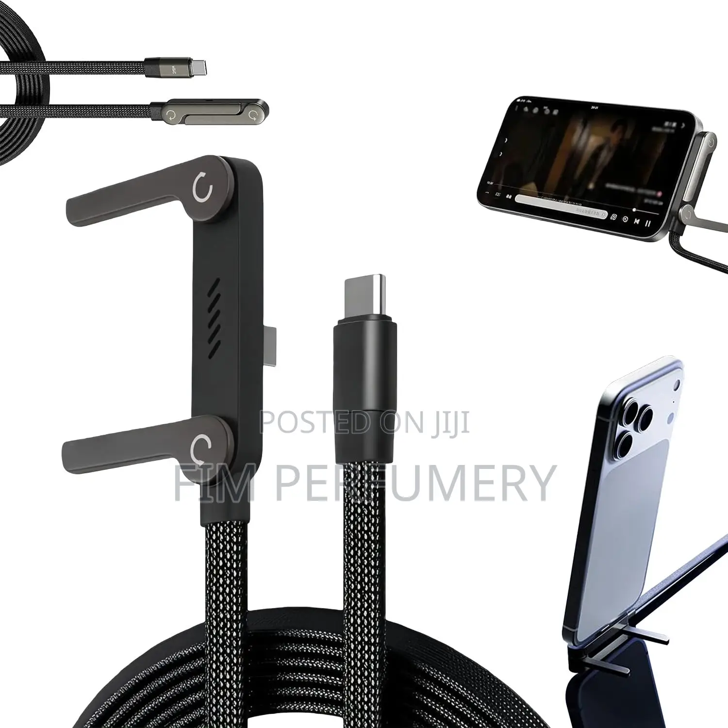 2 In 1 Invisible Holder Charger Cable 240w Fast Charging Cord