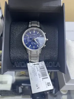Citizen Eco-Drive Blue Chronograph Titanium Men's Watch At2340-56l