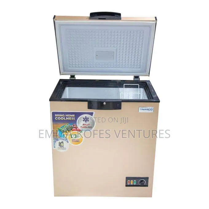 Nasco Nas-200fl-G Chest Freezer - 150 Litre - Rose Gold