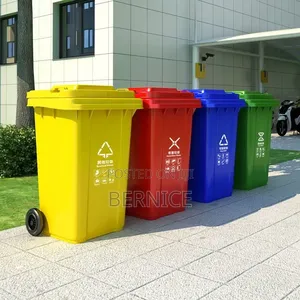240l Heavy-Duty Plastic Dustbin With Wheels