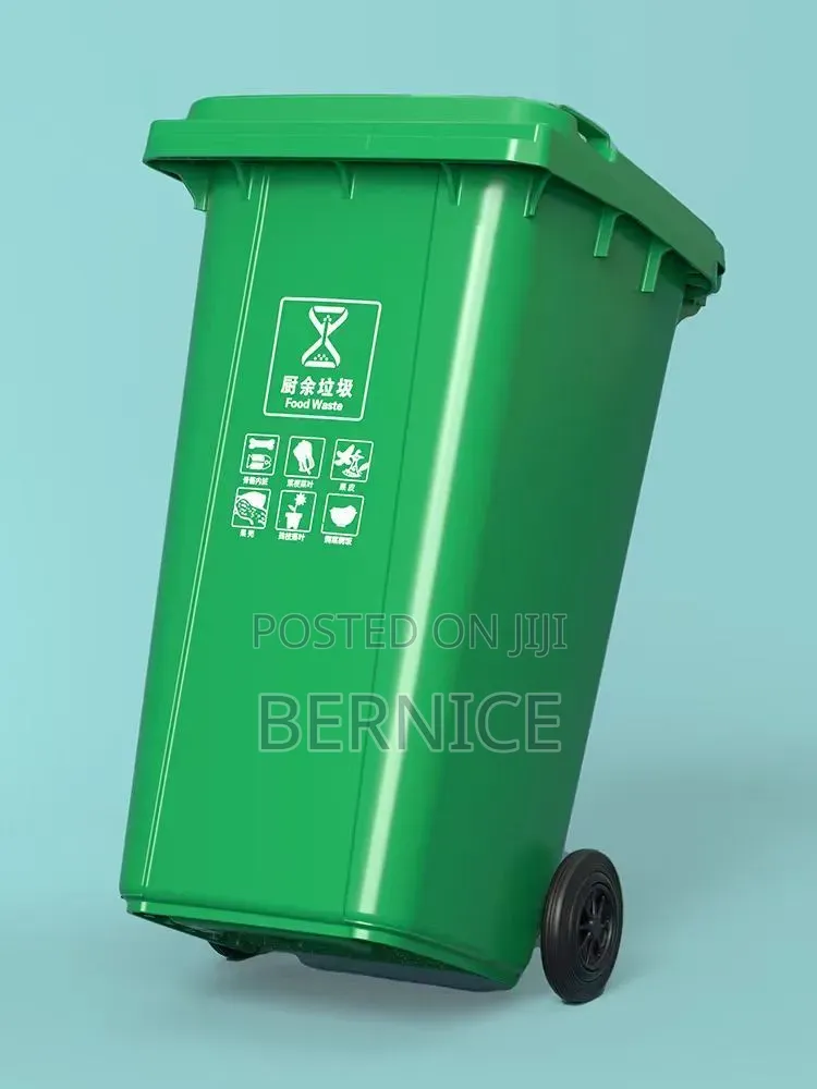 240l Heavy-Duty Plastic Dustbin With Wheels