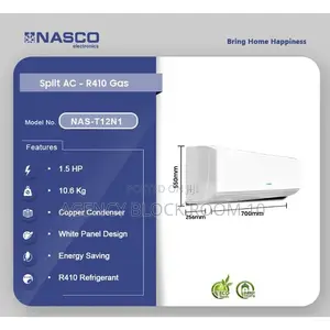 Nasco 1.5hp - Nas-J12-N1-Eco Split Ac - R410 Air Conditioner - White